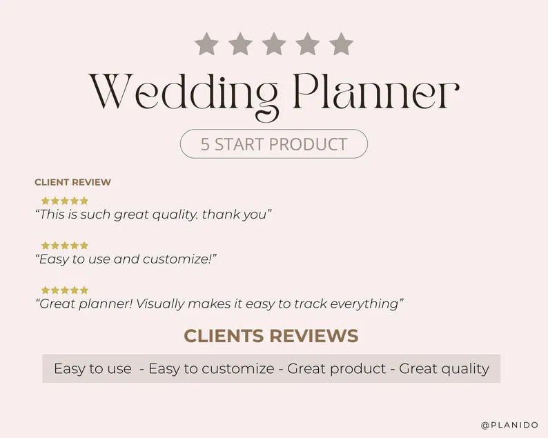 Modern Wedding Planner Spreadsheet – Google Sheets