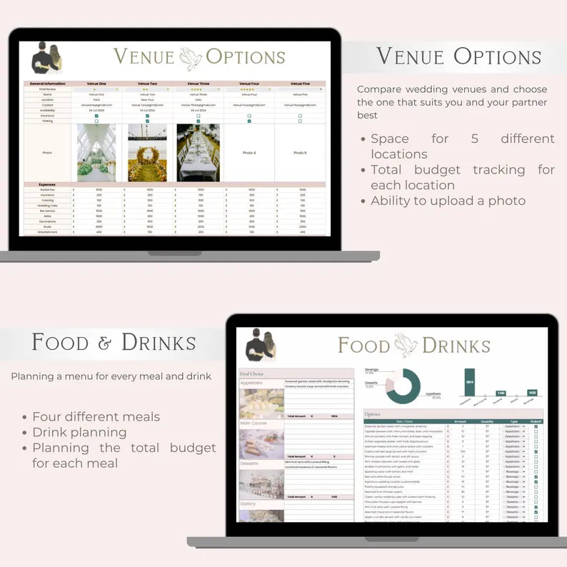 Modern Wedding Planner Spreadsheet – Google Sheets