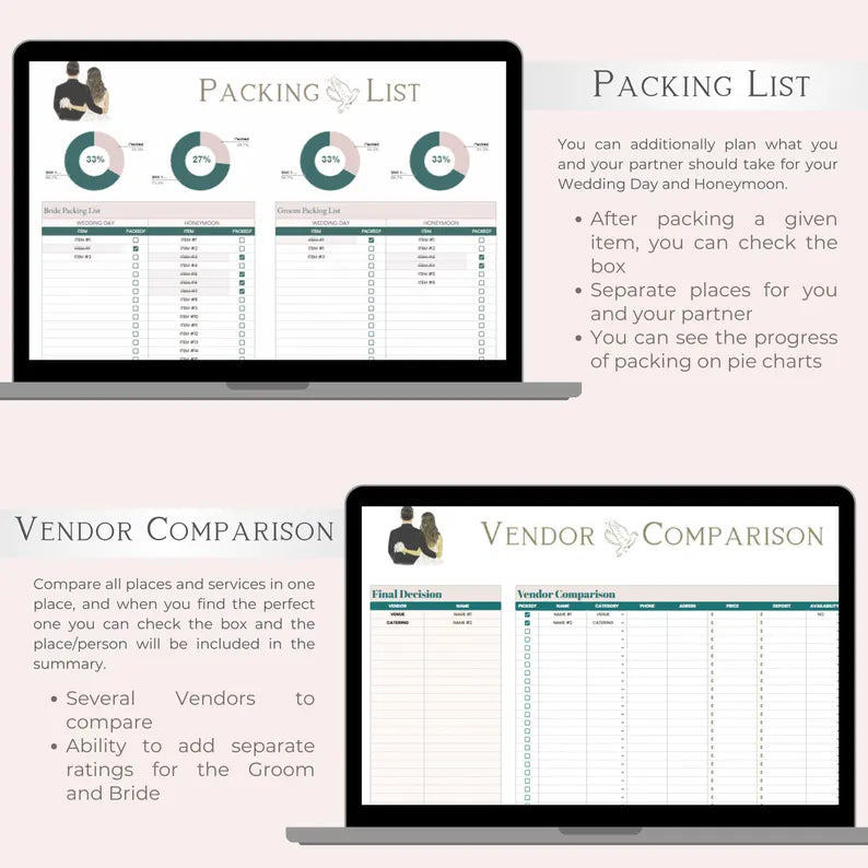Modern Wedding Planner Spreadsheet – Google Sheets