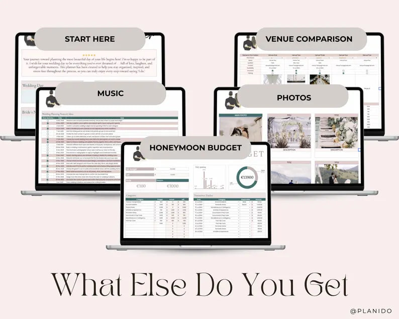 Modern Wedding Planner Spreadsheet – Google Sheets